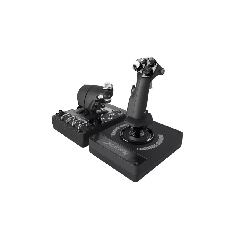 Logitech G X56 H.O.T.A.S. Joystick und Gasregler (Saitek Pro Flight X56 Rhino), kabelgebunden USB, PC, Schwarz