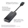 HP 1WC36AA USB-C-auf-HDMI-2.0-Adapter, USB-C Stecker auf HDMI Buchse, Schwarz