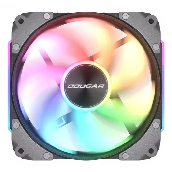 COUGAR Gehäuselüfter Apolar 120 ARGB, Schwarz, Lüfter, 12 cm, Schwarz