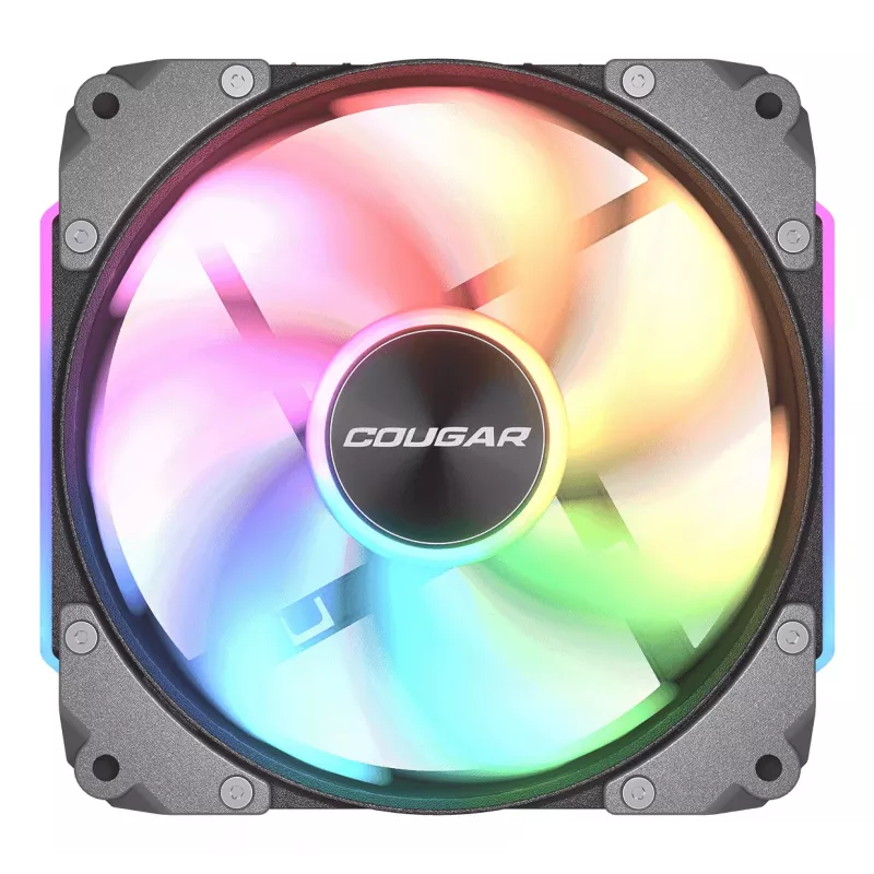 COUGAR Apolar 120 ARGB Reverse Blade Gehäuselüfter CF-ARB12HB-RGB, 120 x 120 x 28 mm, 37,1 dB, Schwarz
