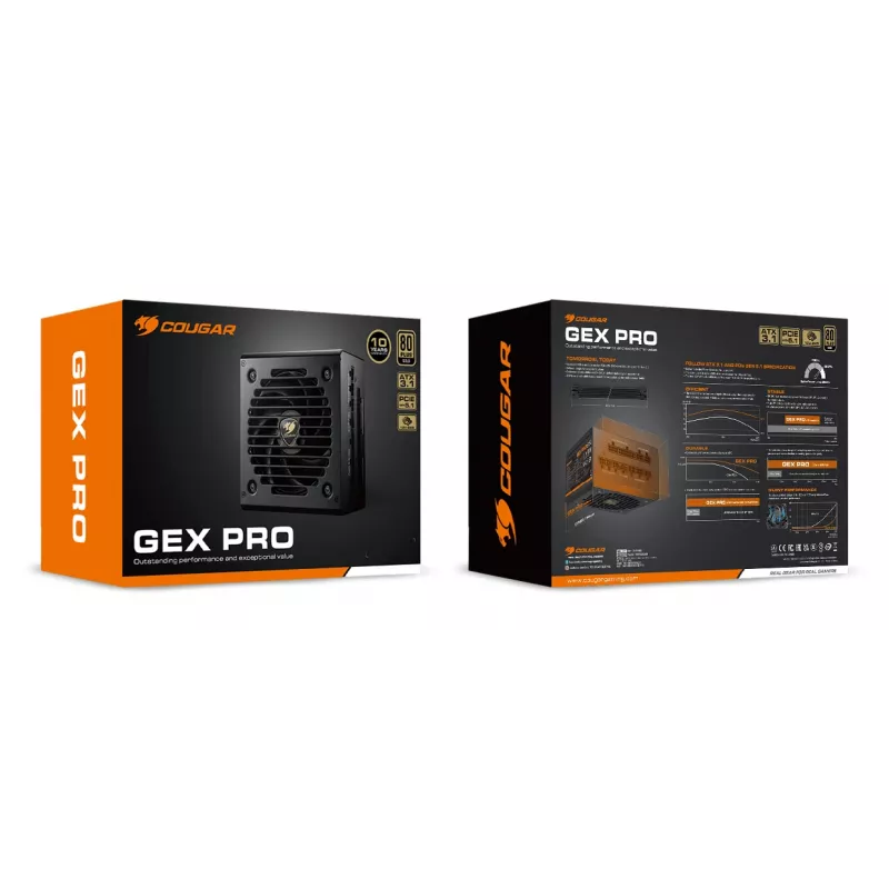 COUGAR Netzteil GEX PRO 850W ATX3.1 / 80 Plus Gold / Modular