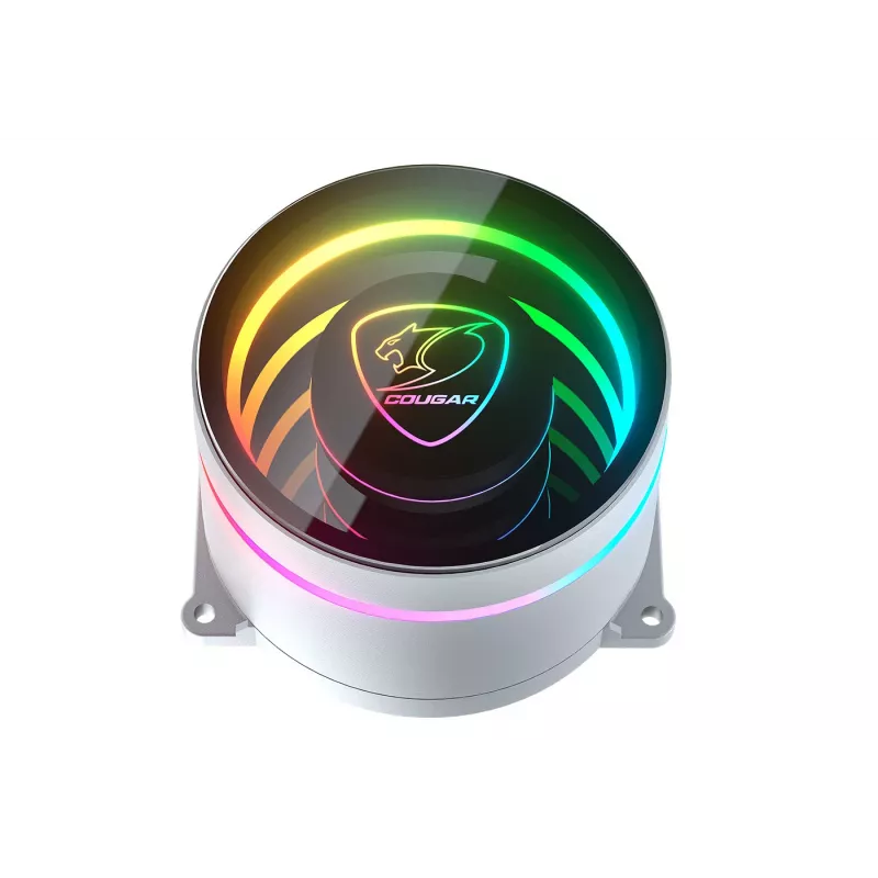 COUGAR CPU Wasserkühlung, Poseidon Elite 240, ARGB Weiß, All-in-One-Flüssigkeitskühler, Weiß