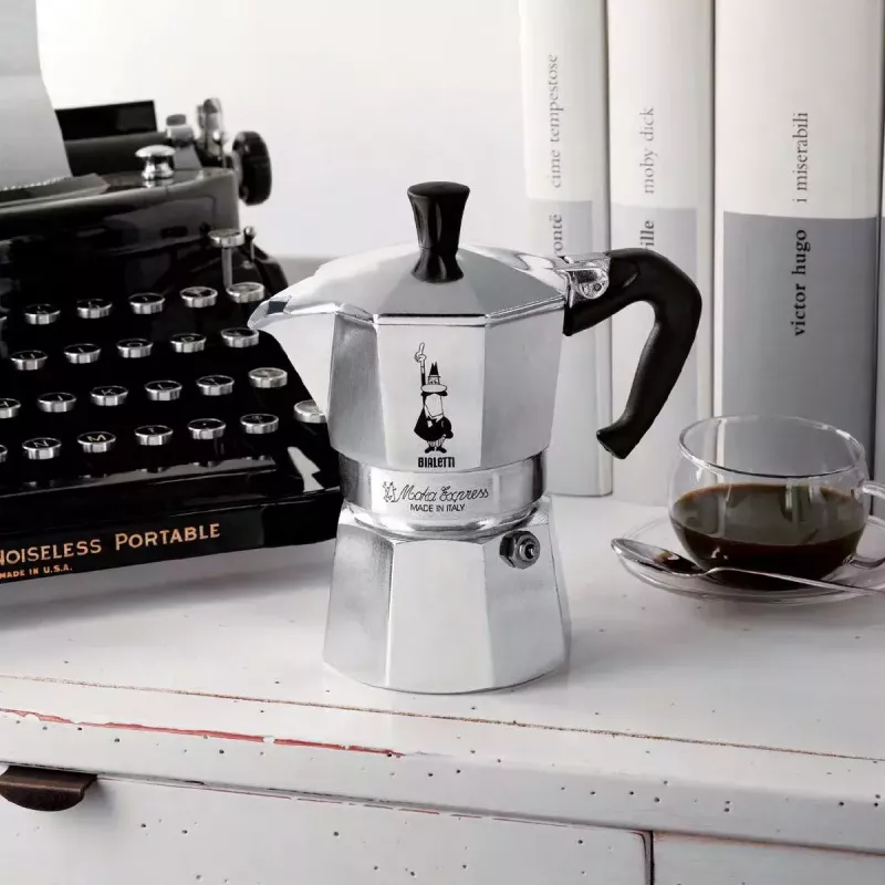 Moka pot BIALETTI Moka Express aluminium 2-cup (100 ml) Schwarz