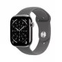 APPLE Watch Series 11 GPS + Cellular 46mm natürliches Titangehäuse mit Stone Grey Sport Armband M/L