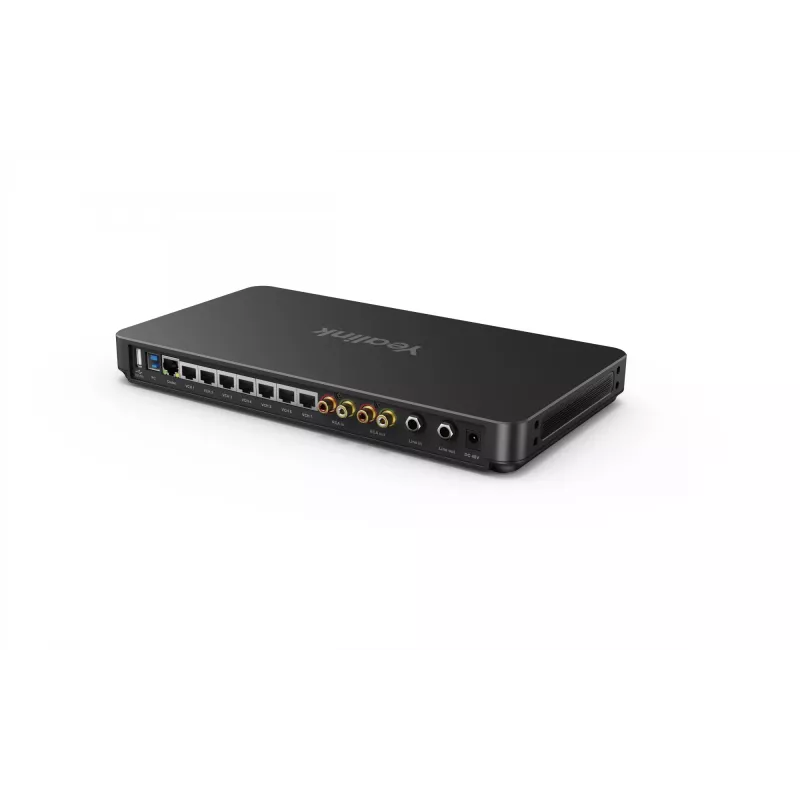 Yealink AVHub 1306011 Audio-/Video-Hub, 6,3 mm / Cinch-Lautsprecheranschluss, 6,3 mm Line-in und Line-out, Schwarz