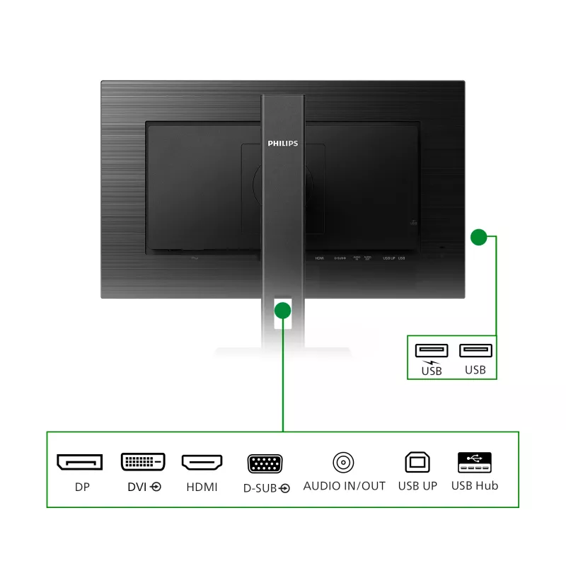 Philips B Line 272B1G/00 Computer Monitor 68,6 cm (27 Zoll) 1920 x 1080 Pixel Full HD LED Schwarz
