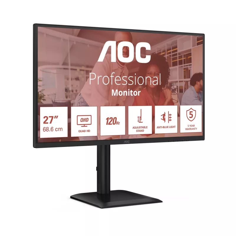 AOC E4 Q27E4CV Computer-Monitor 68,6 cm (27 Zoll) 2560 x 1440 Pixel Quad HD LED Schwarz