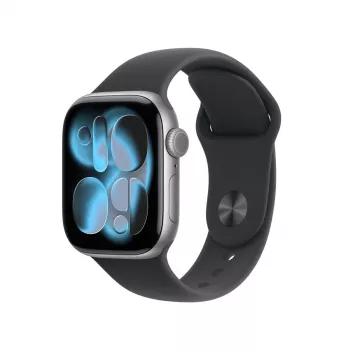 APPLE Watch Series 11 GPS + Cellular 42mm Space Grey Aluminium Gehäuse mit schwarzem Sportarmband M/L