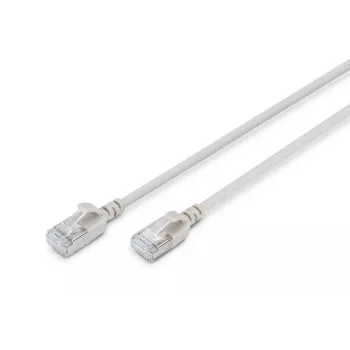 DIGITUS schlank Patchkabel - CAT6A - F-FTP - 50cm - Grau