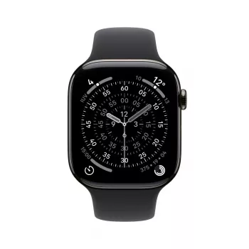 APPLE Watch Series 11 GPS + Cellular 46mm Schiefer Titanium Gehäuse mit schwarzem Sportarmband S/M