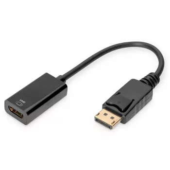 DIGITUS DP - HDMI Kabel 20 cm schwarz DP - HDMI Typ A M/F HDMI 2.0