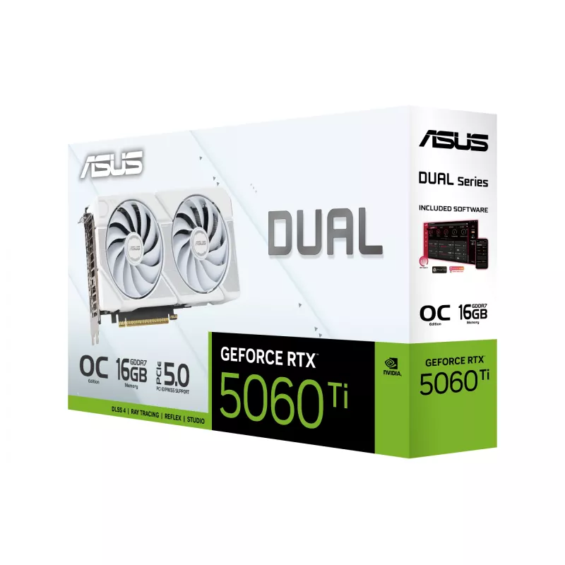 ASUS Dual -RTX5060TI-O16G-WHITE NVIDIA GeForce RTX 5060 Ti 16 GB GDDR7