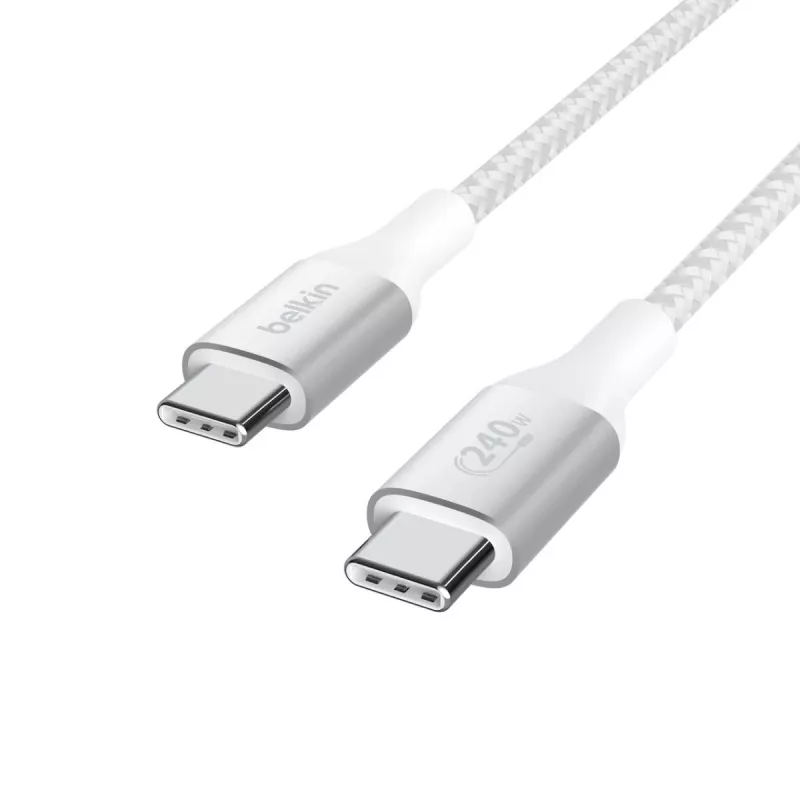 BELKIN USB-Kabel - BoostCharge - USB-C-auf-USB-C-Kabel 240W - 1m - Weiß