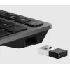 HP 725 Multi-Device wiederaufladbare kabellose Tastatur, Vollformat (100%), kabellos, RF Wireless + Bluetooth, Schwarz