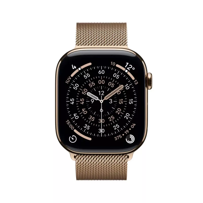 APPLE Watch Series 11 GPS + Cellular 46mm Gold Titanium Gehäuse mit Gold Milanese Loop - M/L