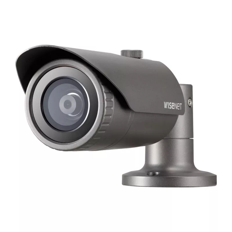Hanwha QNO-7012R IP-Bullet-Kamera, 4 MP, Außenbereich, PoE, IR, IP66, IK10, Grau
