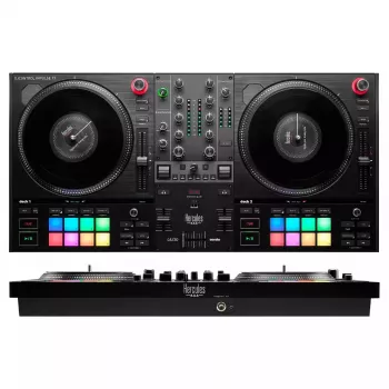 Hercules INPULSE T7 Schwarz DJ-Controller – 3,5 mm/6,35 mm Kopfhörer, USB-Kabel, 652×350×90 mm