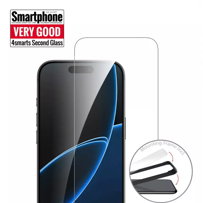 4smarts Second Glass Clear Displayschutzfolie Apple iPhone 17 Air Gehärtetes Glas