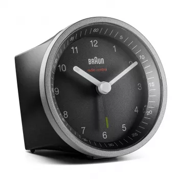Braun BC07SB-DCF Quarz-Wecker Schwarz, Silber