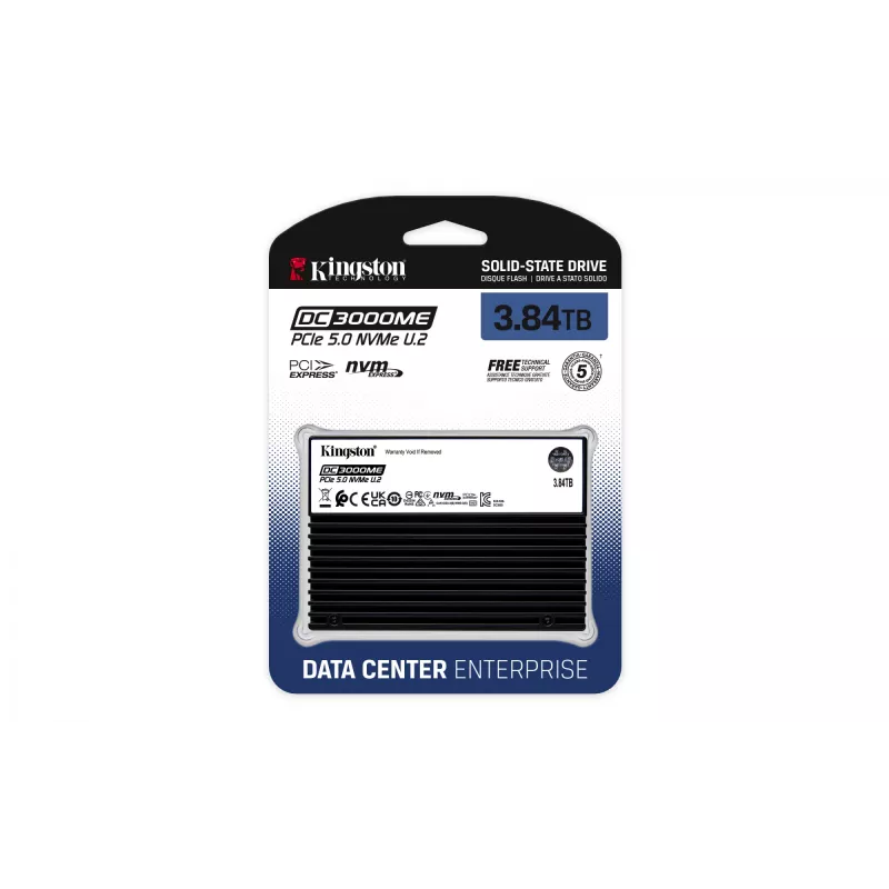 Kingston Technology 3,84 TB DC3000ME U.2 PCIe 5.0 NVMe TCG Opal Enterprise-SSD