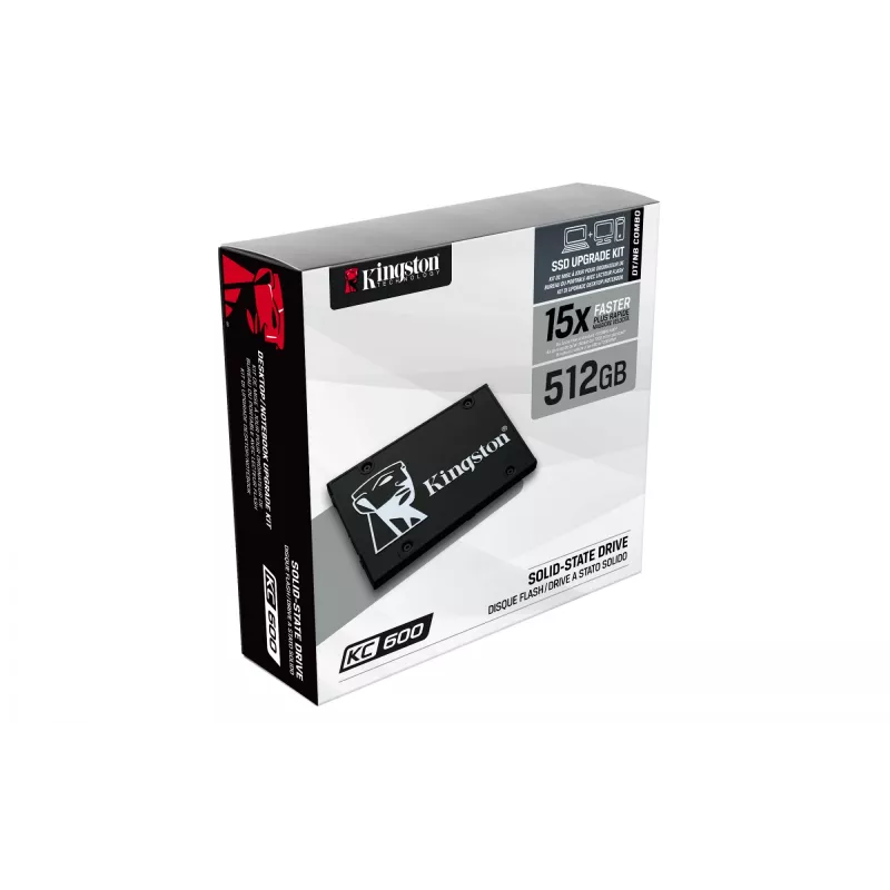 Kingston Technology 512G SSD KC600 SATA3 2.5 Zoll, 512 GB, 2.5 Zoll, 550 MB/s, 6 Gbit/s