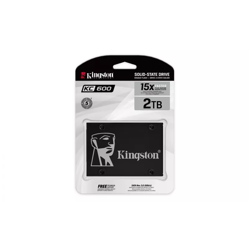 SSD-Festplatte Kingston Technology 2048G 2,5 Zoll SATA3 KC600