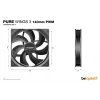 be quiet! Pure Wings 3 140mm | PWM Triple Pack Computer-Gehäuselüfter 14 cm Schwarz 3 Stück