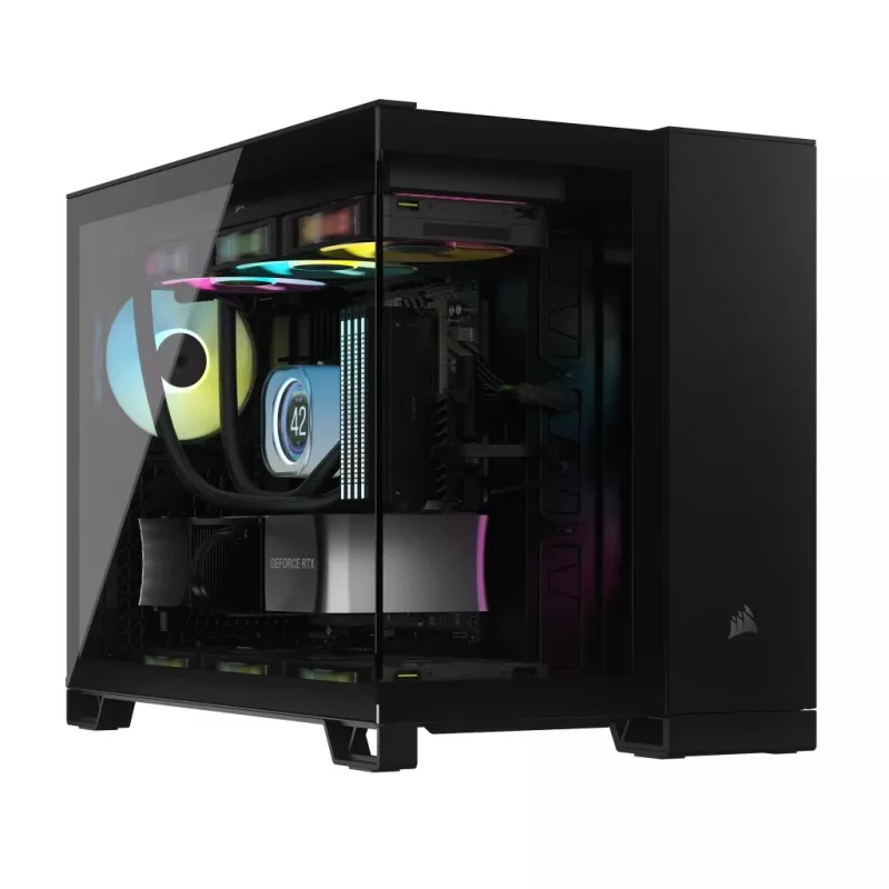 CORSAIR Pc Case - Icue Link 2500x RGB Micro ATX Dual Chamber Schwarz