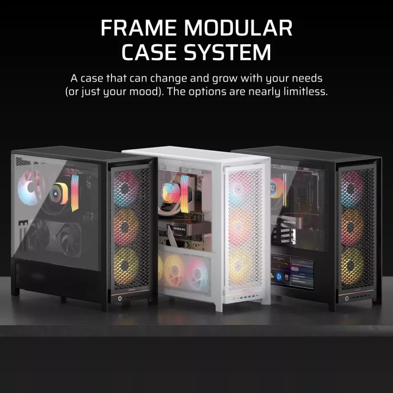 CORSAIR PC-Gehäuse - Frame 5000D RS High-Airflow Mid-Tower PC-Gehäuse - Weiß