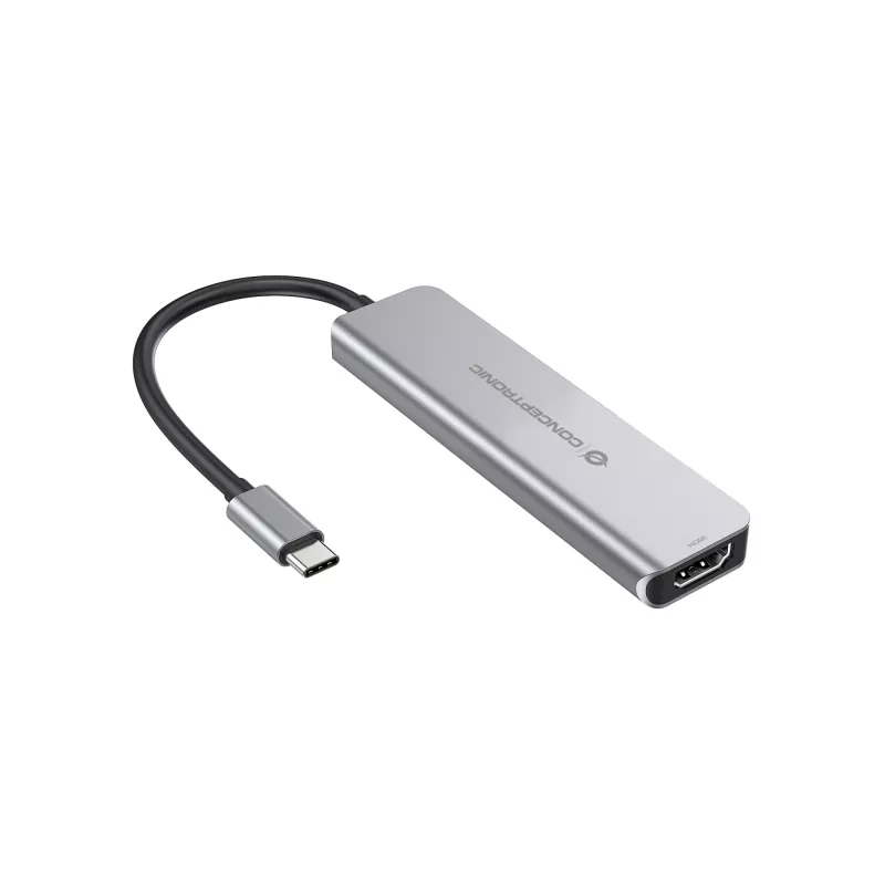 Conceptronic DONN02G Laptop-Dock/Port-Replikator USB 3.2 Gen 1 (3.1 Gen 1) Type-C Aluminium