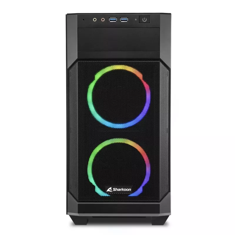 SHARKOON Tower Chassis - V1000 RGB Micro Tower Schwarz