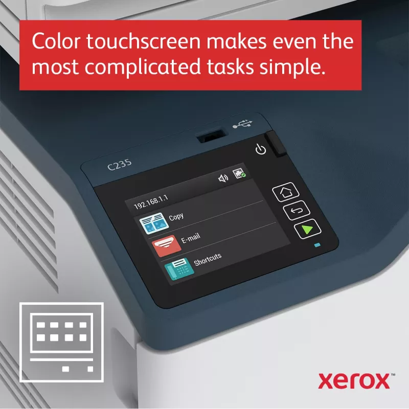 Xerox C235 A4 22ppm Wireless Kopieren/Drucken/Scannen/Fax PS3 PCL5e/6 ADF 2 Papierkassetten insgesamt 251 Blatt