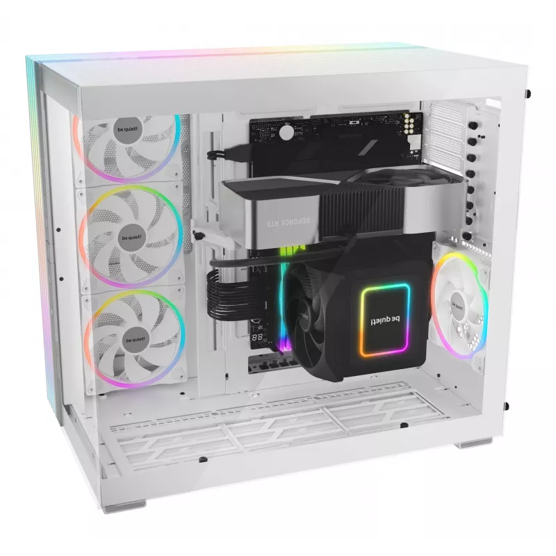 be quiet! Light Base 900 FX PC-Gehäuse, Full Tower, E-ATX / XL-ATX, Temperglas, 4x 140-mm-Lüfter, 190 mm CPU-Kühler, Weiß