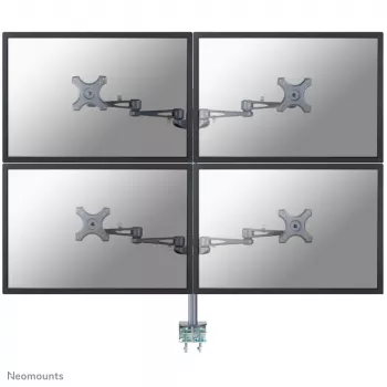 Neomounts FPMA-D935D4 Monitorarm 10-27 Zoll, Klemmbefestigung, 6 kg, 25,4 cm (10 Zoll), 68,6 cm (27 Zoll), 100 x 100 mm, Silber