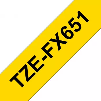 Brother TZE-FX651 Etikettenband Schwarz auf gelb TZ