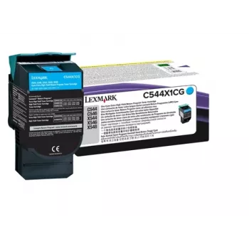 LEXMARK Toner-Kartusche – 4.000 Seiten – Cyan Für C544/X544 (0C544X1CG)
