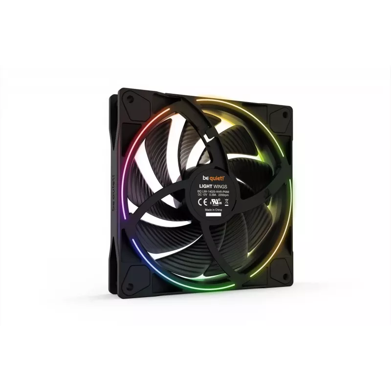 be quiet Light Wings 140mm ARGB PWM High-Speed-Lüfter Schwarz 3er-Pack
