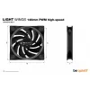 be quiet Light Wings 140mm ARGB PWM High-Speed-Lüfter Schwarz 3er-Pack