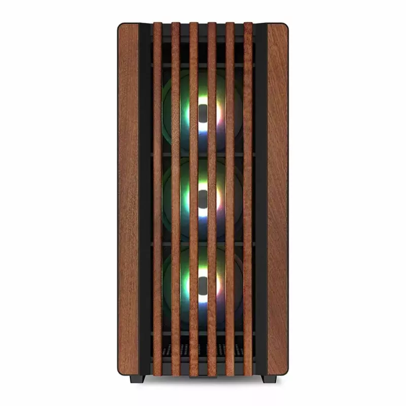 PC-Gehäuse Sharkoon REBEL C70G RGB Full Tower Schwarz, Holz