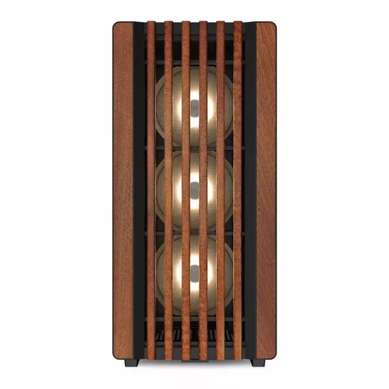 PC-Gehäuse Sharkoon REBEL C70G RGB Full Tower Schwarz, Holz