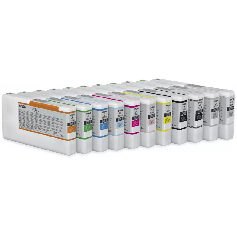 Epson T6537 Hellschwarz Tintenpatrone (200ml), Hellschwarz, Pigmenttinte, 200 ml, 1 Stk.