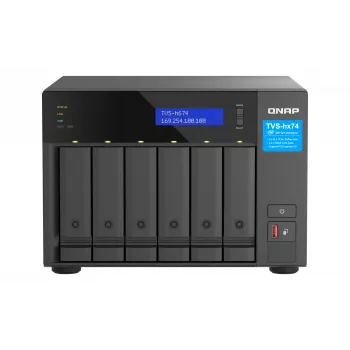 QNAP TVS-H674T-I5-32G NAS/Storage-Server Tower Intel® Core™ i5 i5-12400 32 GB DDR4 HDD QNAP QTS Schwarz