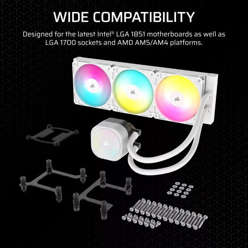 CORSAIR Nautilus 240 Rs ArGB Flüssigkeitsprozessor All-in-One-Flüssigkeitskühler Schwarz