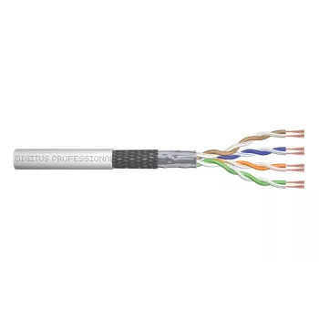 DIGITUS Installationskabel - Cat 5e - SF/UTP - AWG 26/7 - 100m - grau