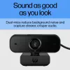 HP 435 FHD Webcam (77B10AA), 2 MP, 1920 x 1080, 30 fps, USB-A 2.0, Autofokus, Sichtschutzblende, Dual-Mikrofone, Schwarz