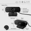 HP 435 FHD Webcam (77B10AA), 2 MP, 1920 x 1080, 30 fps, USB-A 2.0, Autofokus, Sichtschutzblende, Dual-Mikrofone, Schwarz