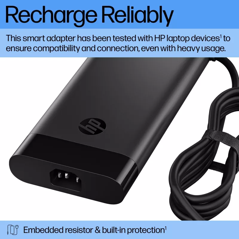 HP 230 W Smart Netzteil (AQ9X8AA) für Laptops, Innenbereich, 115 V Eingang, 4,5 mm, EU-Stecker, Schwarz