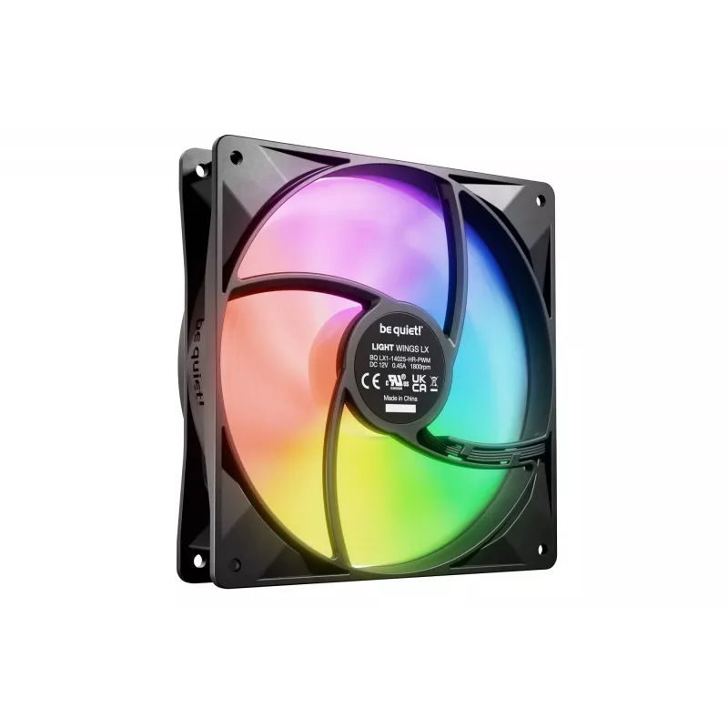 be quiet LIGHT WINGS LX 140mm PWM High Speed 3-Pack Schwarz Computergehäuse Lüfter 14 cm 3 Stück