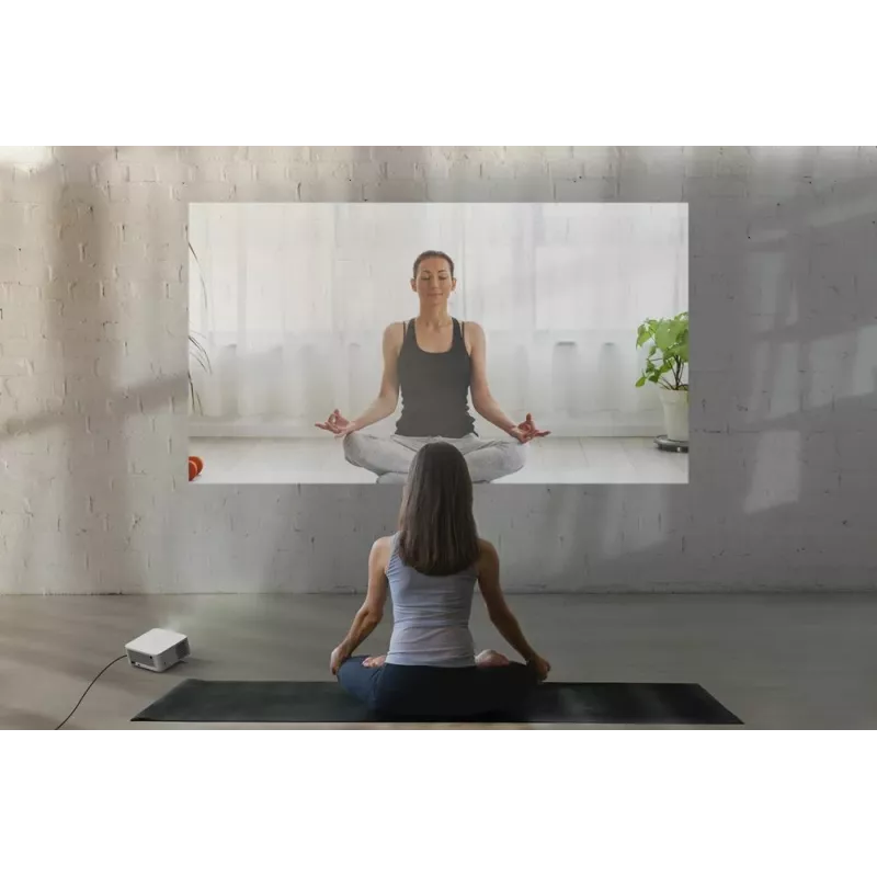 Optoma ML1080ST tragbarer Kurzdistanz-Laser-DLP-Projektor, Full HD 1920x1080, 1200 lm, USB-C, IPX5, Weiß