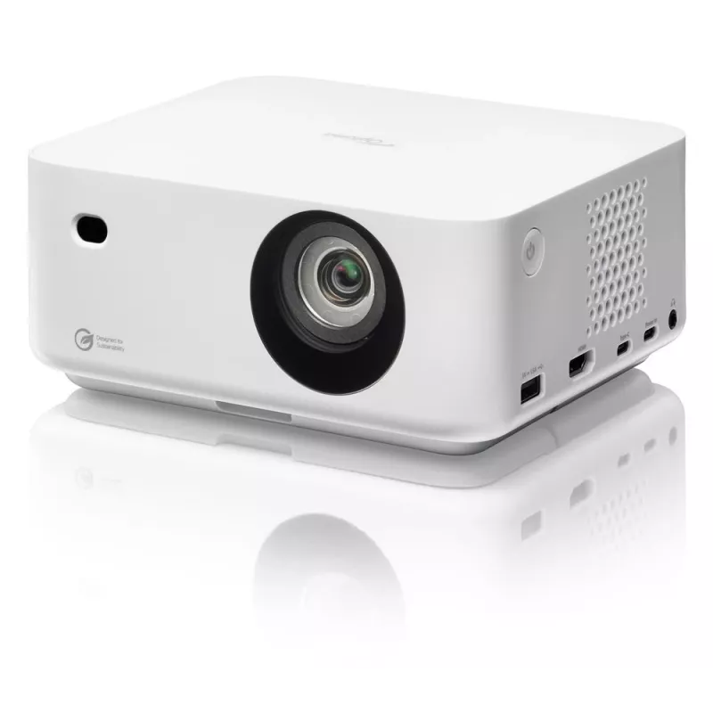 Optoma ML1080ST tragbarer Kurzdistanz-Laser-DLP-Projektor, Full HD 1920x1080, 1200 lm, USB-C, IPX5, Weiß